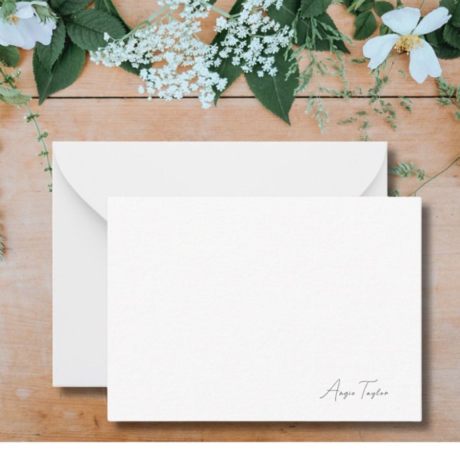 Minimal Elegant Simple Personalised Note Cards (Creator Uploaded)