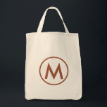 Minimal Elegant Terracotta Monogram Tote Bag<br><div class="desc">This modern tote bag design features a minimalist elegant monogram with your initial in elegant terracotta typography for a look that is simple and professional.</div>