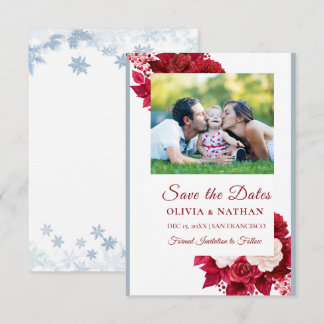 Minimal Elegant Text & Photo Design / Wedding Save The Date