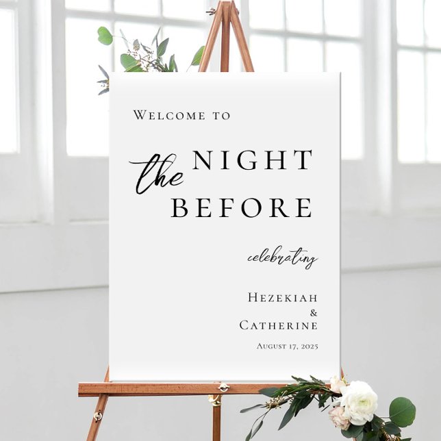 Minimal elegant The Night Before Rehearsal welcome Poster (Creator Uploaded)