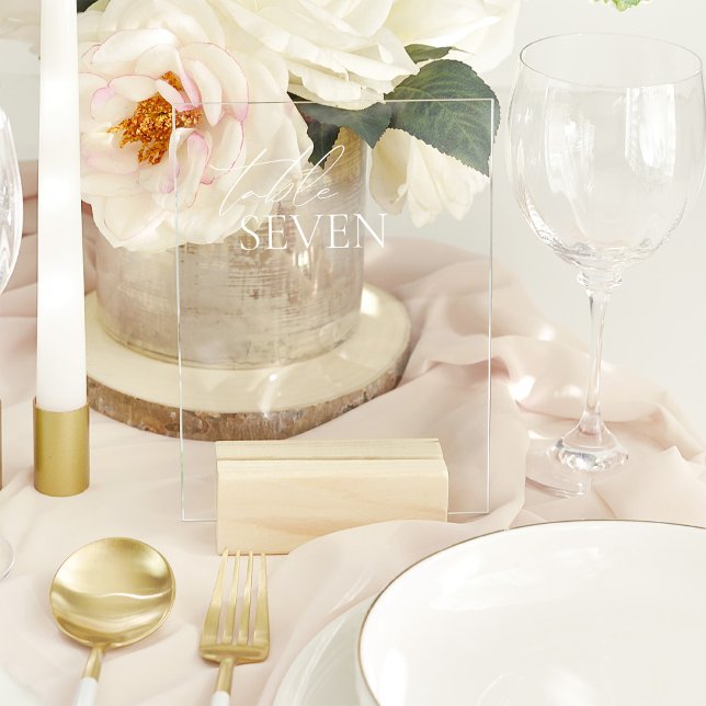 Minimal Elegant Transparent Table Number (Creator Uploaded)