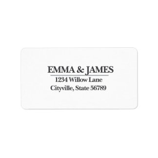 Minimal Elegant Wedding Address Labels – Ivory Mar