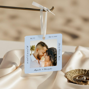 Minimal Elegant Wedding Honeymoon Photo keepsake Metal Tree Decoration