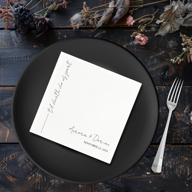 Minimal Elegant Wedding Napkin (Creator Uploaded)