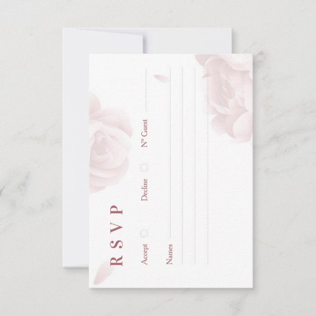 Minimal Elegant Wedding RSVP Card (Front)