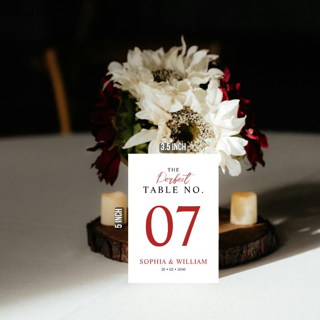 Minimal Elegant Wedding Table Number (Creator Uploaded)