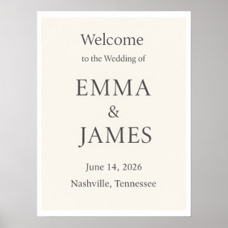 Minimal Elegant Wedding Welcome Sign | Editable 18