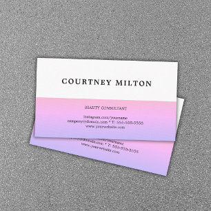 Minimal Elegant White Pale Pink Consultant Business Card