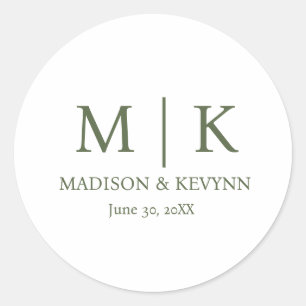 Minimal & Elegant & White Wedding Envelope Seals 