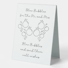 Minimal Elegant Wispy Bubble Send Off Sign
