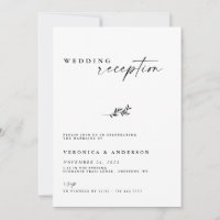 Minimal Elopement Reception Wedding Photo Invite