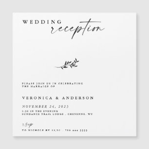 Minimal Elopement Reception Wedding Photo Invite