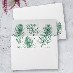 Minimal Emerald Green Wedding Envelope