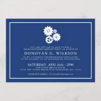 Minimal Engineer Graduation|Retirement Navy Invite