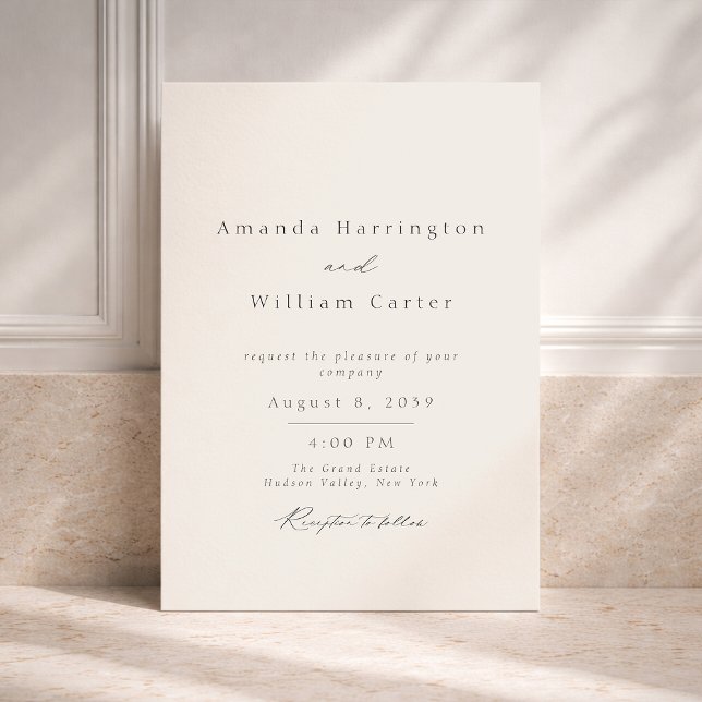 Minimal Estate Wedding Invitation | Elegant Serif  (Creator Uploaded)