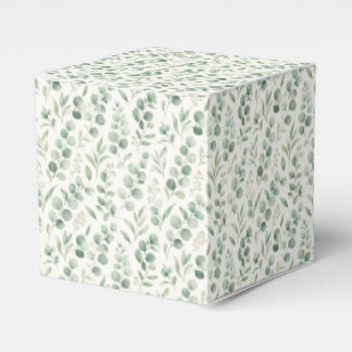 Minimal Eucalyptus Leaves Seamless Pattern Favour Box