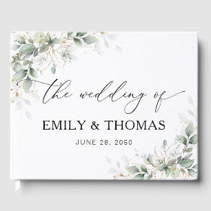 Minimal Eucalyptus Wedding Guest Book