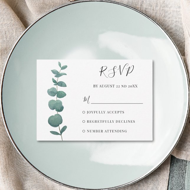 Minimal Eucalyptus Wedding RSVP (Creator Uploaded)