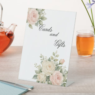 Minimal Eucalyptus Wedding Tabletop Sign