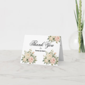 Minimal Eucalyptus Wedding Thank You Card