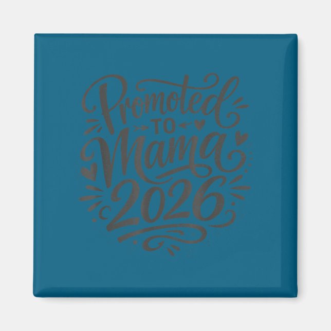 Minimal Expecting Mom 2026 Hand Lettered Magnet (Front)