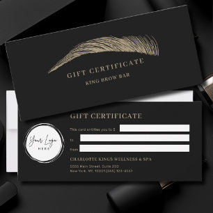 Minimal Eyebrow Black Logo Gift Certificate