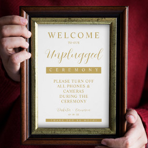 Minimal Fake Golden Effect Simple Unplugged Script Poster