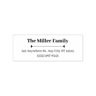 Minimal Family Custom Address Stamp