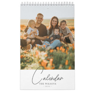 Minimal Family Pets Photo Calendar