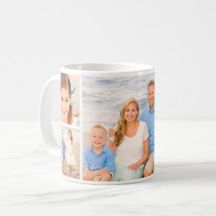 Minimal Family Photo Shoot Collage Five Picture Coffee Mug
