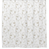 Minimal Female Face Line Pattern (2)