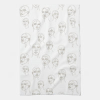 Minimal Female Face Line Pattern (3)