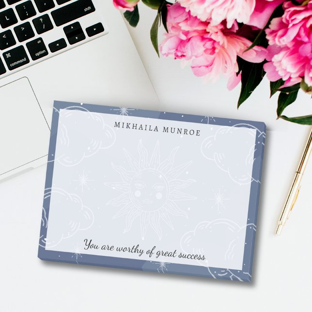 Minimal Feminine Celestial Daily Affirmation Name Post-it Notes (Creator Uploaded)