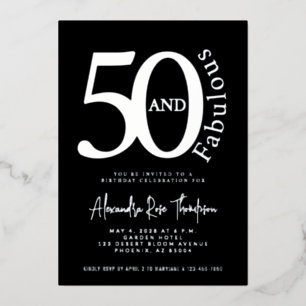 Minimal Fifty and Fabulous 50th Birthday Party