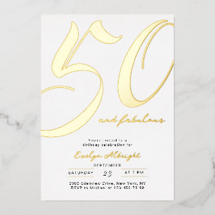 Minimal Fifty and Fabulous 50th Birthday Party