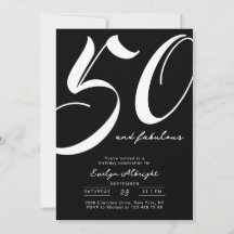 Minimal Fifty and Fabulous 50th Birthday Party