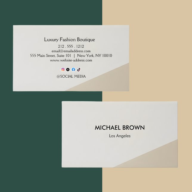 Minimal Fine Clothing Boutique Business Card  (Creator Uploaded)