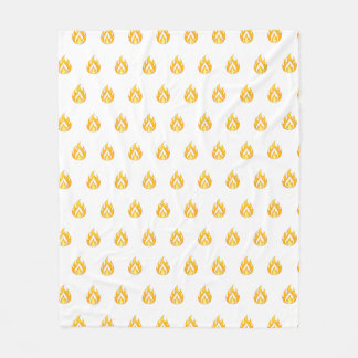 Minimal Fire Flame Icon Hot Lit Aesthetic Graphic Fleece Blanket