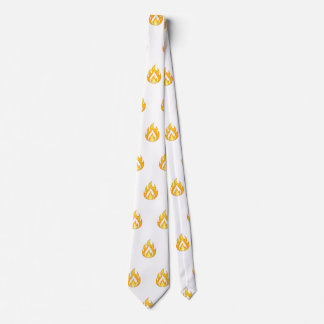 Minimal Fire Flame Icon Hot Lit Aesthetic Graphic Tie