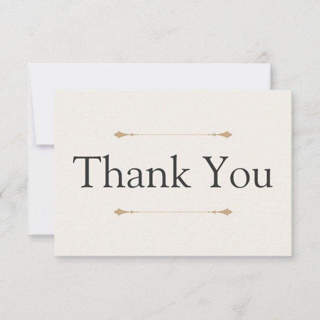 Minimal Flat Thank You Card (Front)