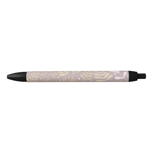 Minimal floral  black ink pen (Front)