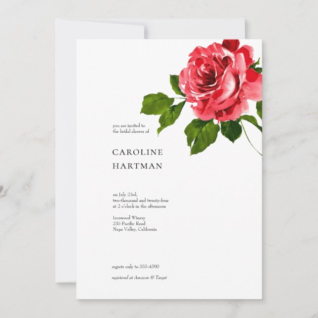 Minimal Floral Bridal Shower Invite (Front)