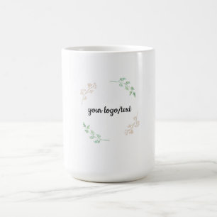 Minimal Floral Frame- Elegant Botanical Cup Design