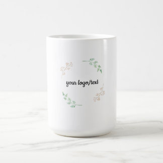 Minimal Floral Frame- Elegant Botanical Cup Design