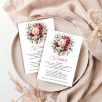 Minimal Floral Gold Accent Wedding Details