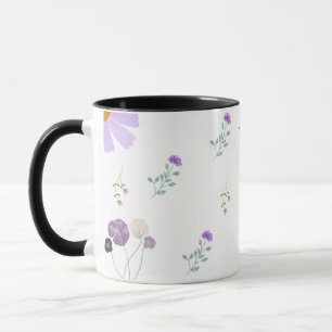 Minimal Floral Pattern Coffee Mug