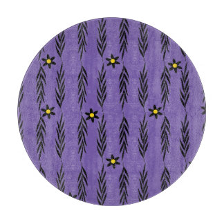Minimal Floral Seamless Modern Botanical Daisy  Pa Cutting Board