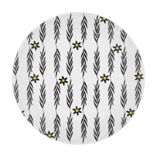 Minimal Floral Seamless Modern Botanical Daisy Pa Cutting Board
