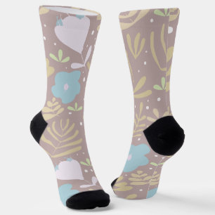 Minimal floral socks