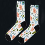 Minimal Floral Spring Socks<br><div class="desc">Minimal Floral Spring</div>